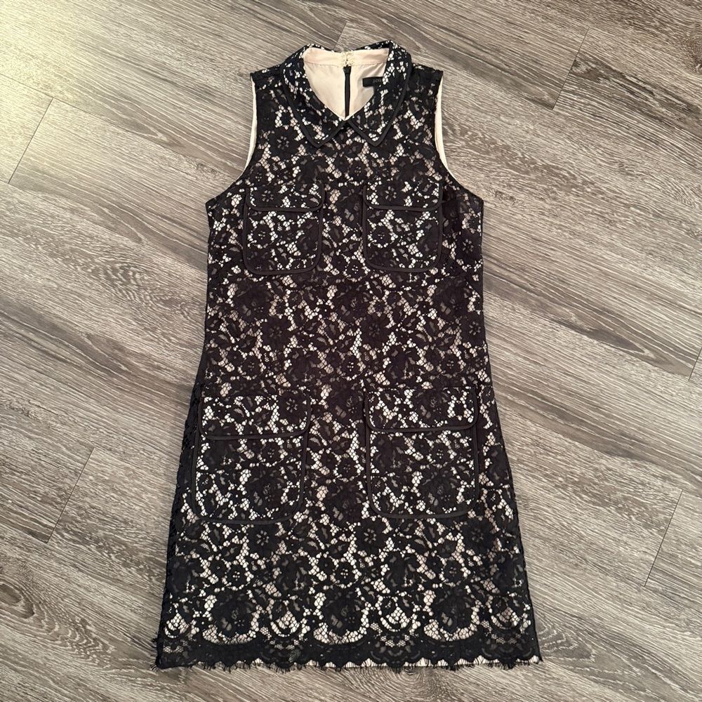 J. crew Sleeveless Lace Collared Dress